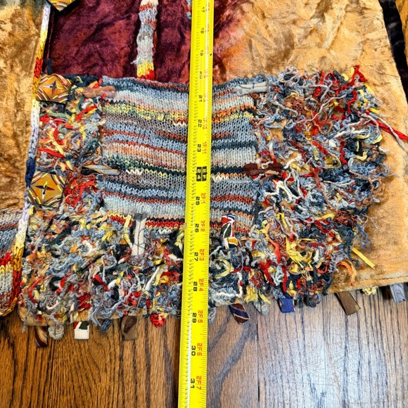 Sandy Starkman Wearable Art Jacket Velvet Wood Button Size 2XL Multi Color Rare - Picture 11 of 11